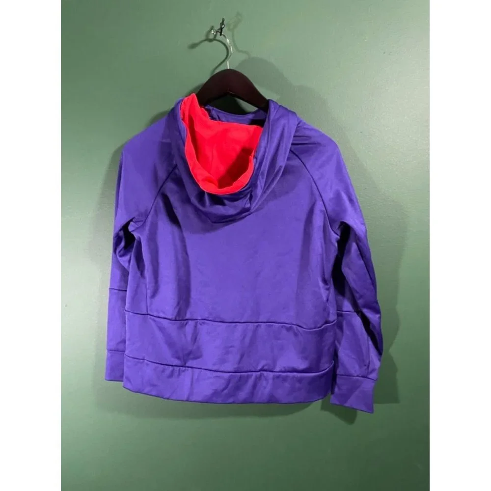 Nike Dri-Fit - Girl's Purple/Pink Logo Long Sleeve Hoodie - Size L - Picture 5 of 5